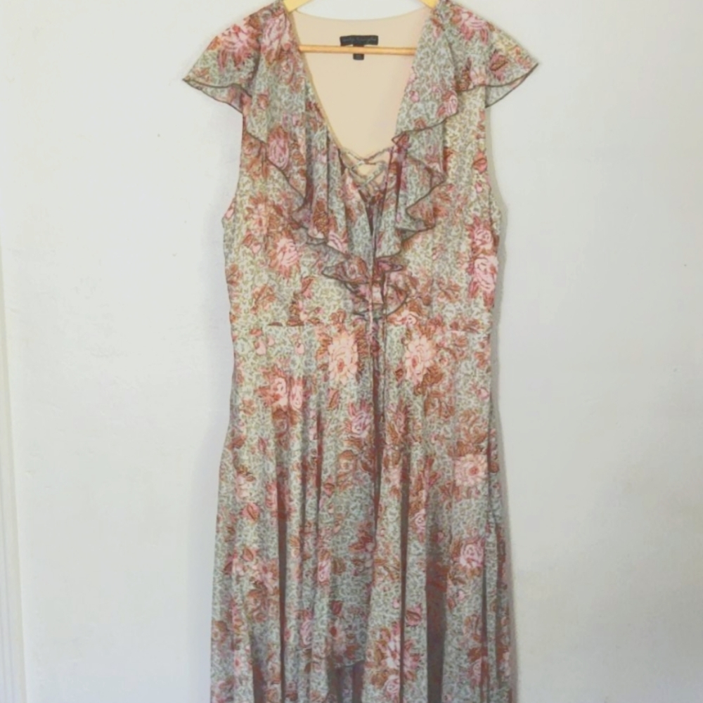 City Triangles Hi low Floral  Maxi dress sz 15